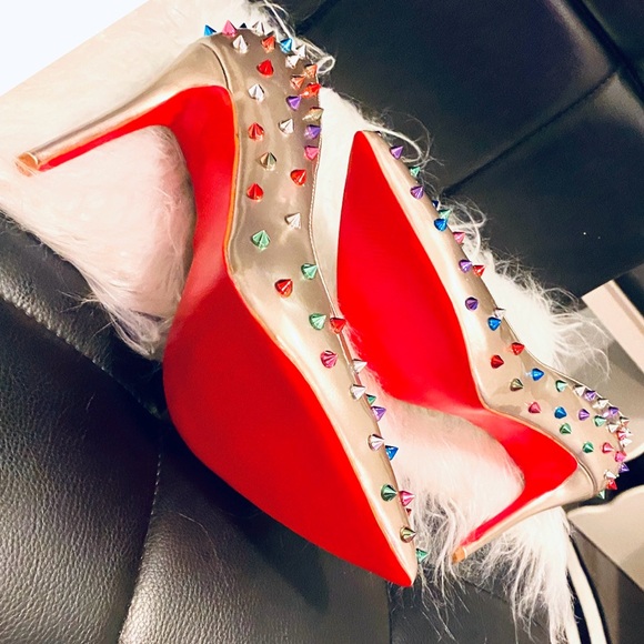 Women Custom Red Bottom Sexy Heels Pumps Studded Rivet Party Wedding Shoes - Picture 13 of 13